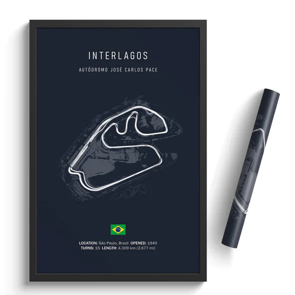 Illustratedtracks Poster – Autódromo José Carlos Pace Interlagos