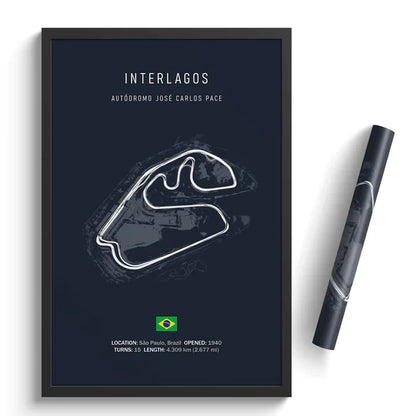 Illustratedtracks Poster – Autódromo José Carlos Pace Interlagos