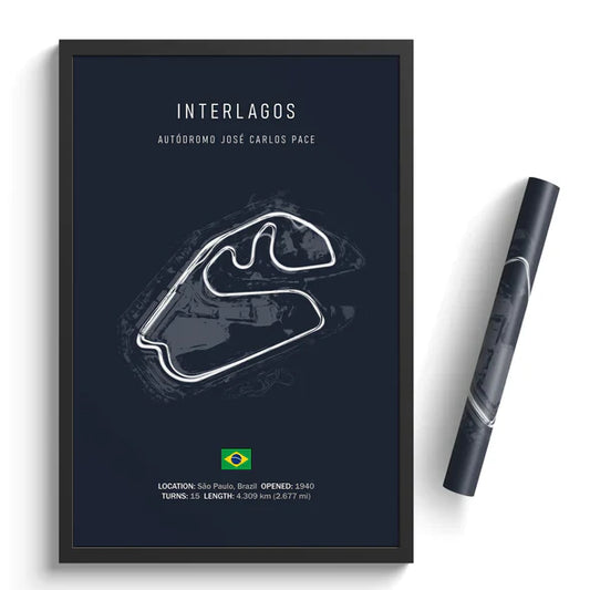 Illustratedtracks Poster – Autódromo José Carlos Pace Interlagos