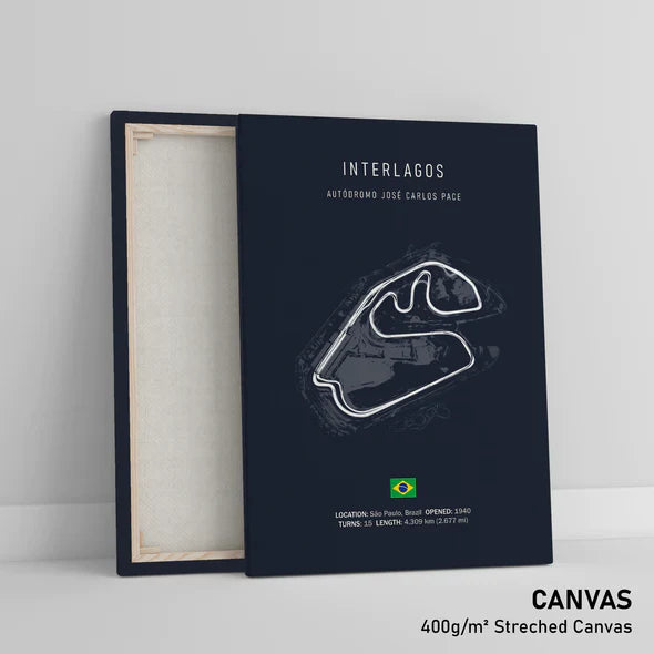 Illustratedtracks Poster – Autódromo José Carlos Pace Interlagos