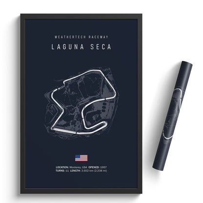 Illustratedtracks Poster – Laguna Seca Raceway