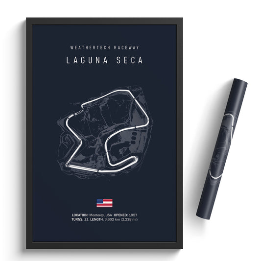 Illustratedtracks Poster – Laguna Seca Raceway