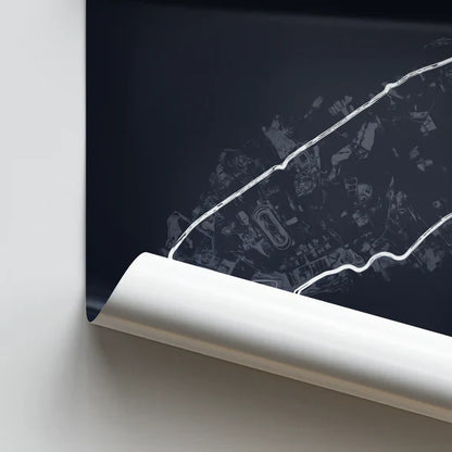 Illustratedtracks Poster – Circuit de la Sarthe Le Mans – Navy