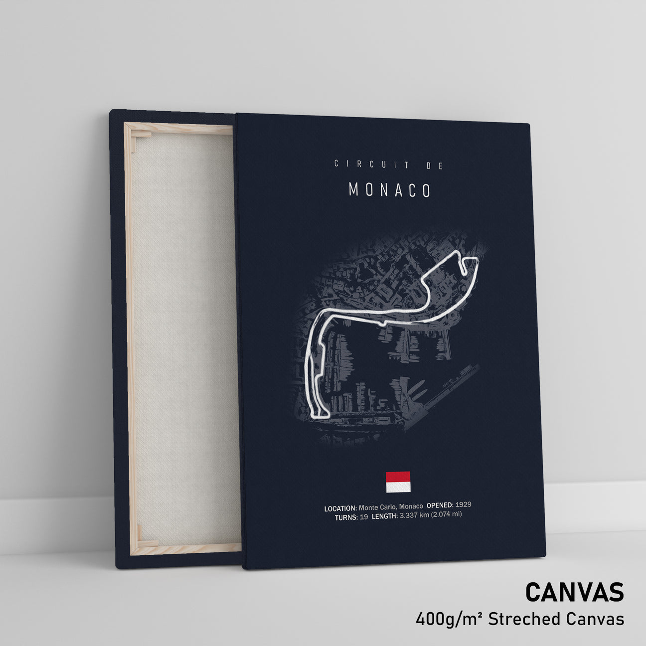 Illustratedtracks Poster – Circuit de Monaco – Navy