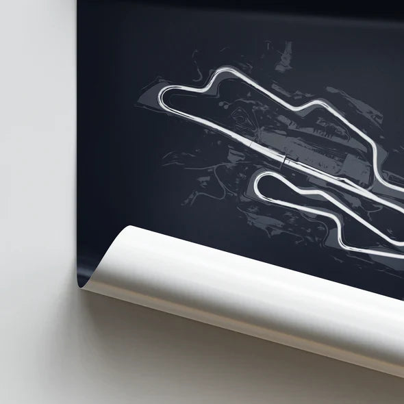 Illustratedtracks Poster – Autodromo Internazionale del Mugello – Navy