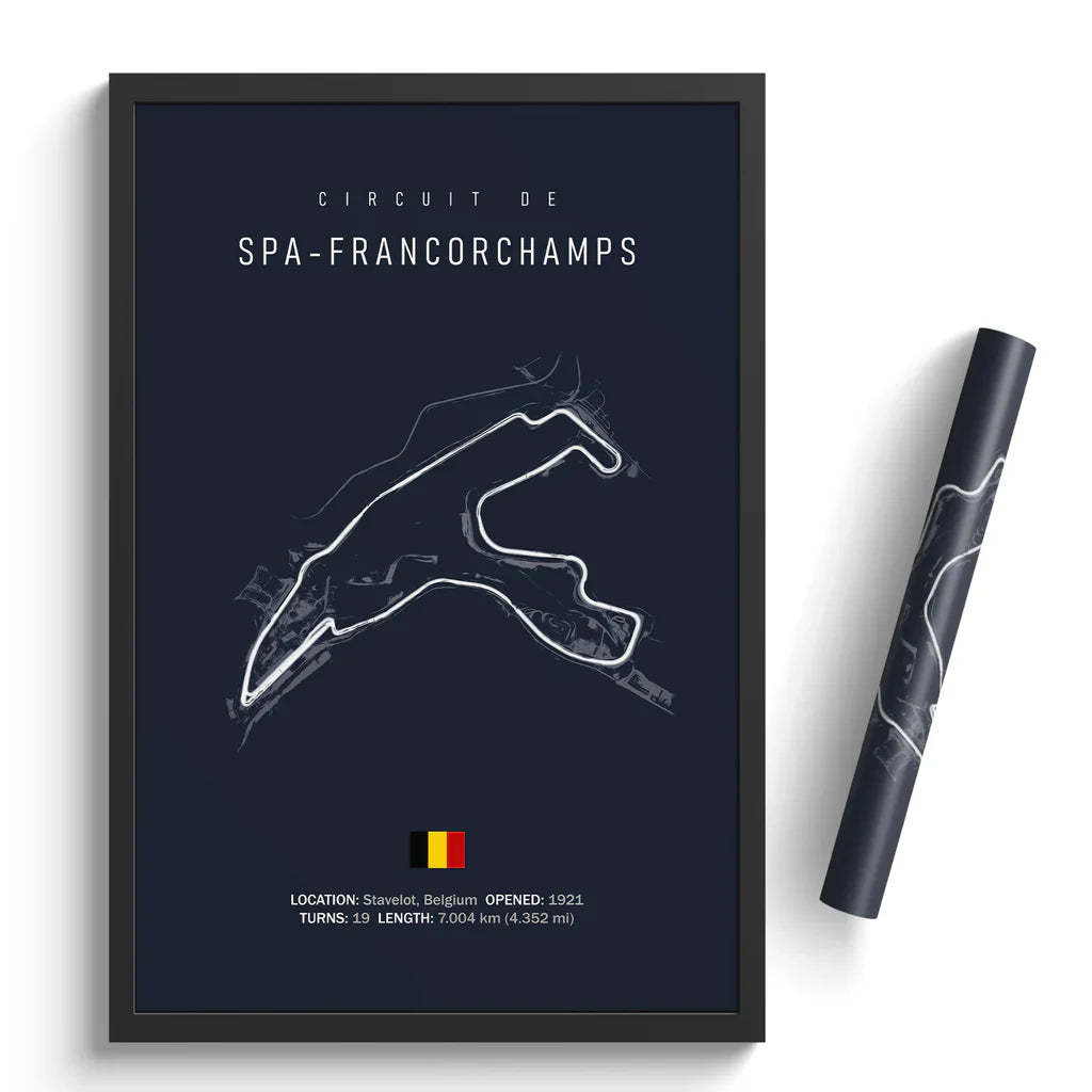 Illustratedtracks Poster – Circuit de Spa-Francorchamps