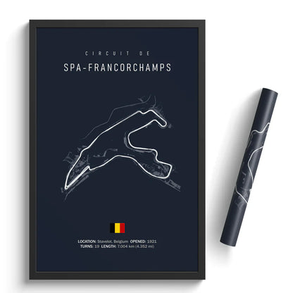 Illustratedtracks Poster – Circuit de Spa-Francorchamps