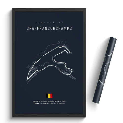 Illustratedtracks Poster – Circuit de Spa-Francorchamps