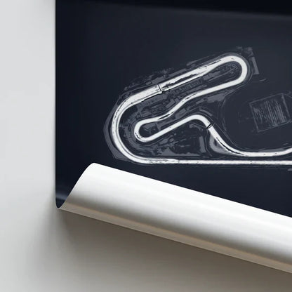 Illustratedtracks Poster – Tsukuba Circuit – Navy